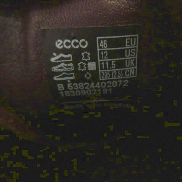 ECCO Mens Shoes Size 12 London Plain Toe Tie Oxford Comfort Mocha Nubuck Leather - Picture 11 of 12